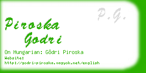 piroska godri business card